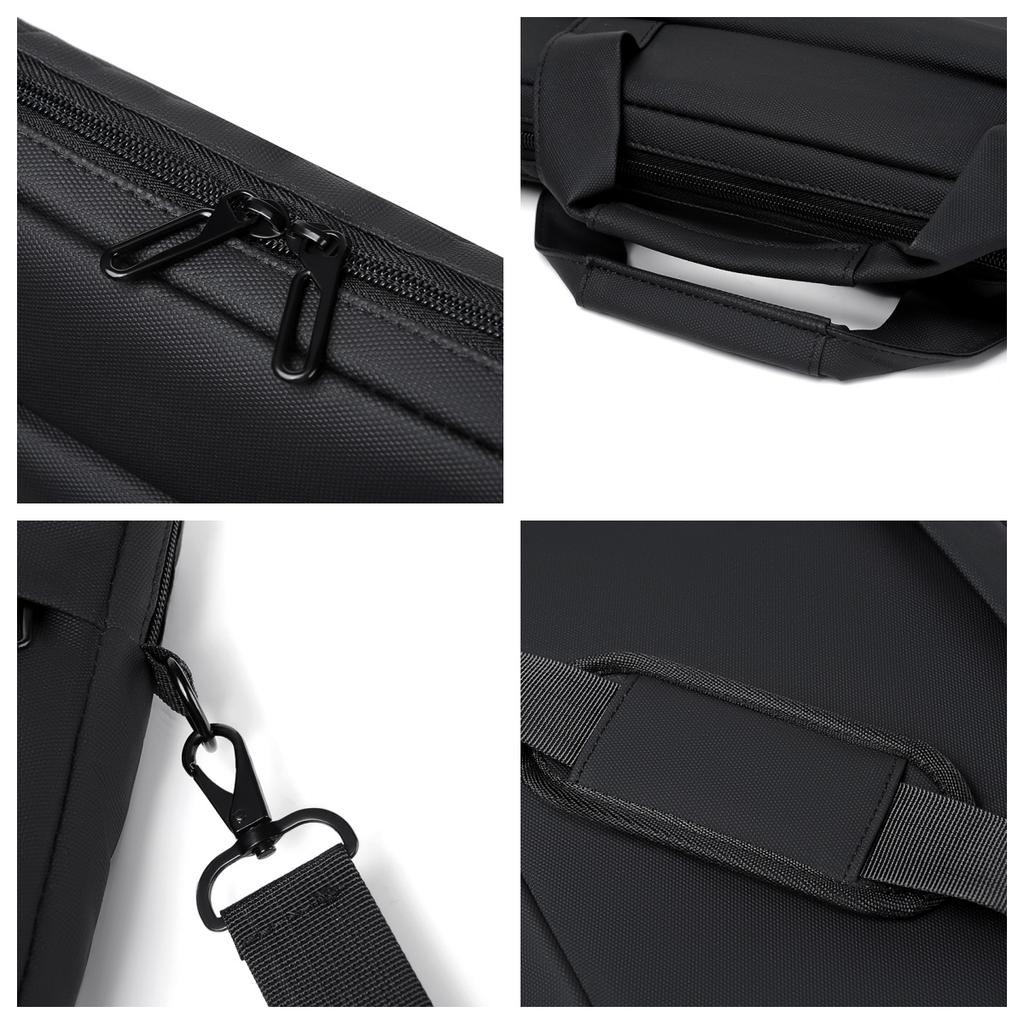 Men's Briefcase, Minimalist Business Shoulder Bag, Men's Messenger Bag, Large Capacity Office Tote, 14-inch Laptop Bag
