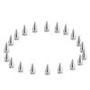 20 Pcs 10*20mm Silver Metal Bullet Spikes Studs Rivets Bag Belt Leathercraft