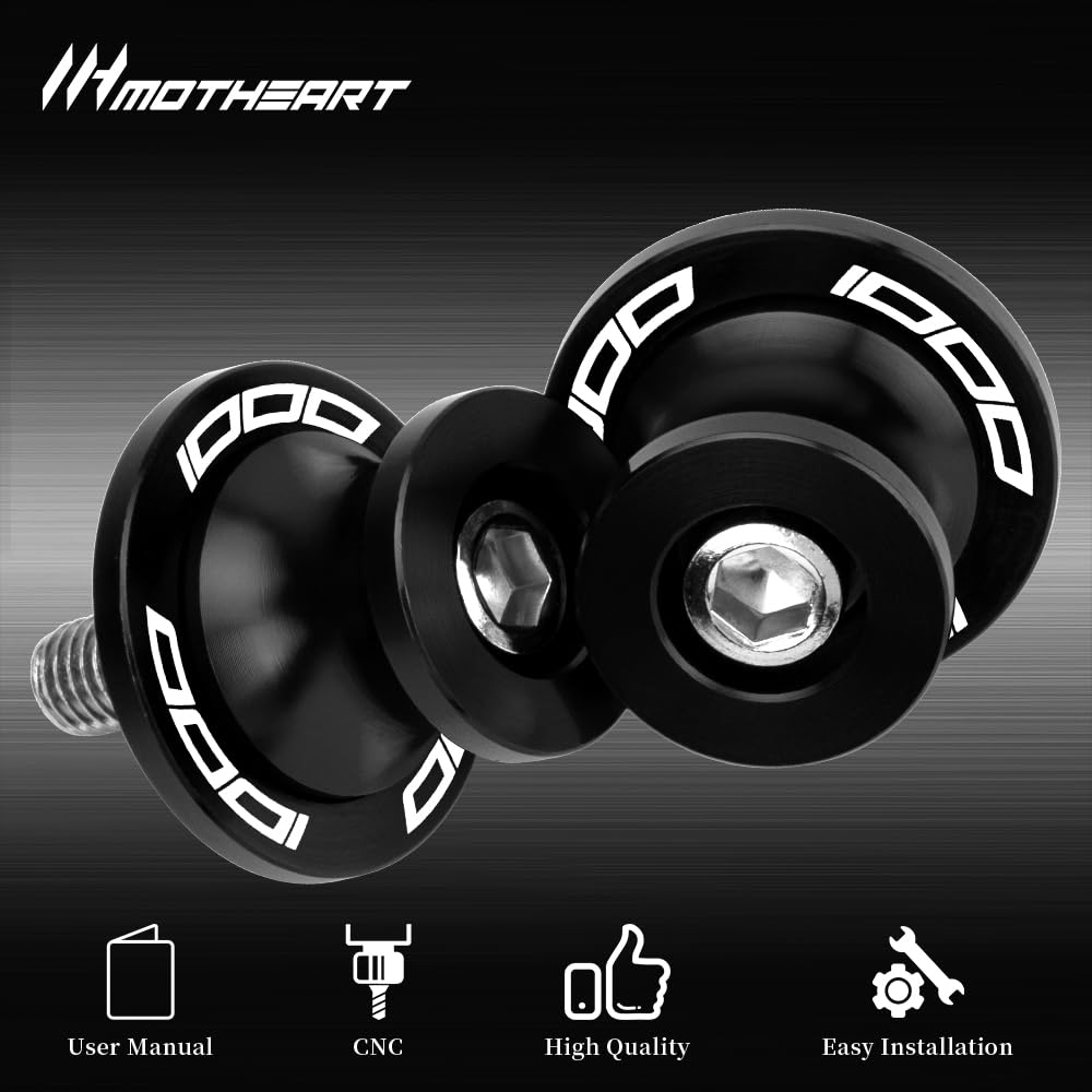 MotHeart M8 Swing Arm Bobbins for Ninja 1000 2011-2019 Ninja 1000SX 2020-2024 Paddock Stand