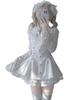 Slimming Size Perfect for Nights and Events [KALAOK] Women's A-Line Dress, White, L, Dates, Girls' Out, Parties,