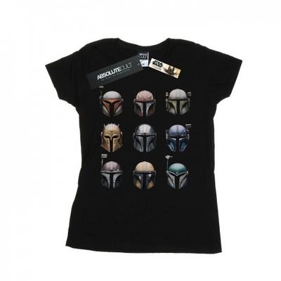 Womens/Ladies The Mandalorian Helmet Display Cotton T-Shirt