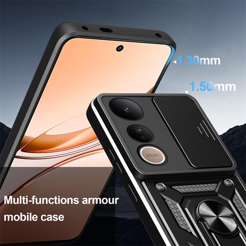 Armor Case For Vivo V50 Lite 5G Cover Lens Protection With Ring Magnetic Holder Coque Fundas Capa