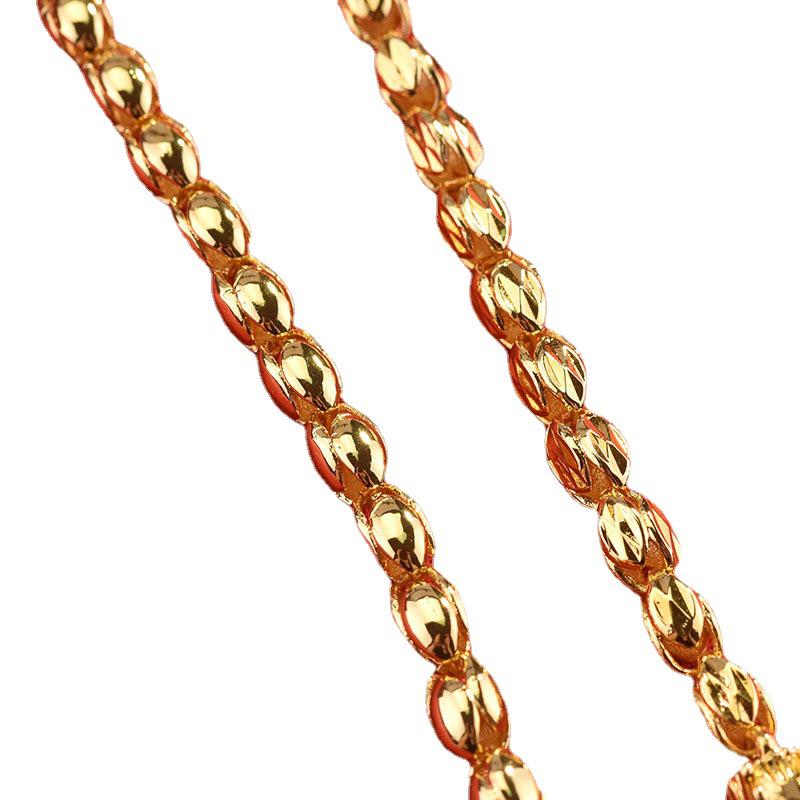 Gold-Plated Brass Butterfly Love Flower Bead Bracelet for Women