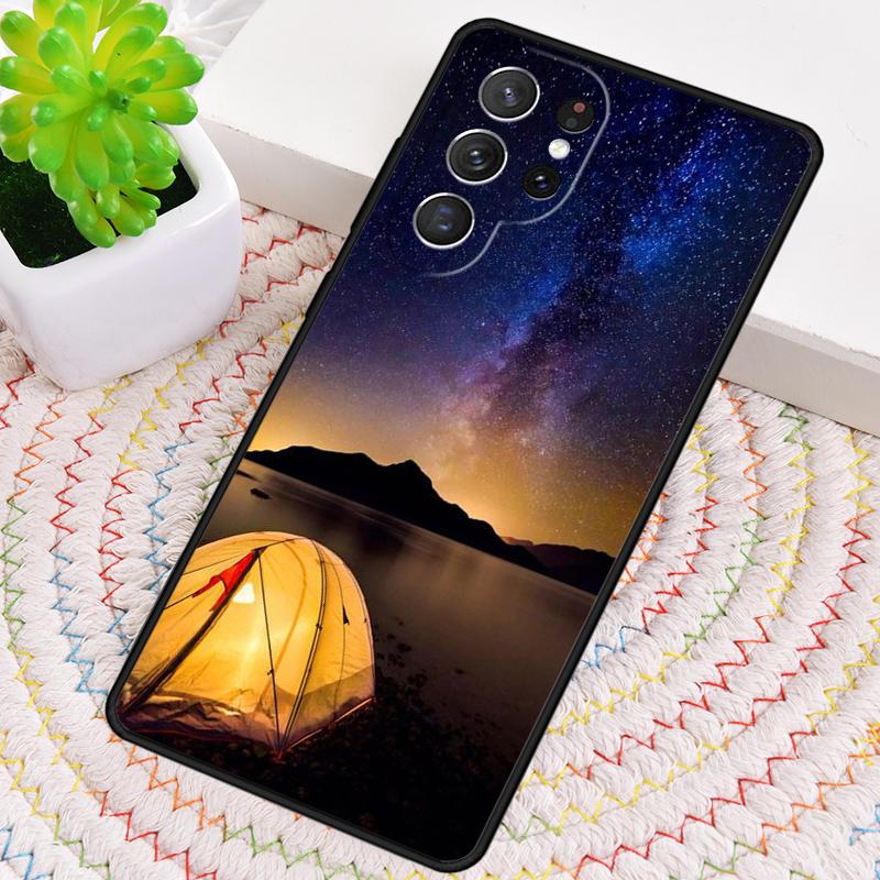 Camping Nature Mountain soft Phone Case for Samsung Galaxy note 10 pro S26 Ultra S23 S24 FE S25 S21 S22 PLUS shockproof Cove