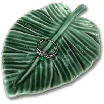Leaf Trinket Dish Decorative Ring Dish Holder for Jewelry Engagament Wedding Birthday Mother Day Gifts