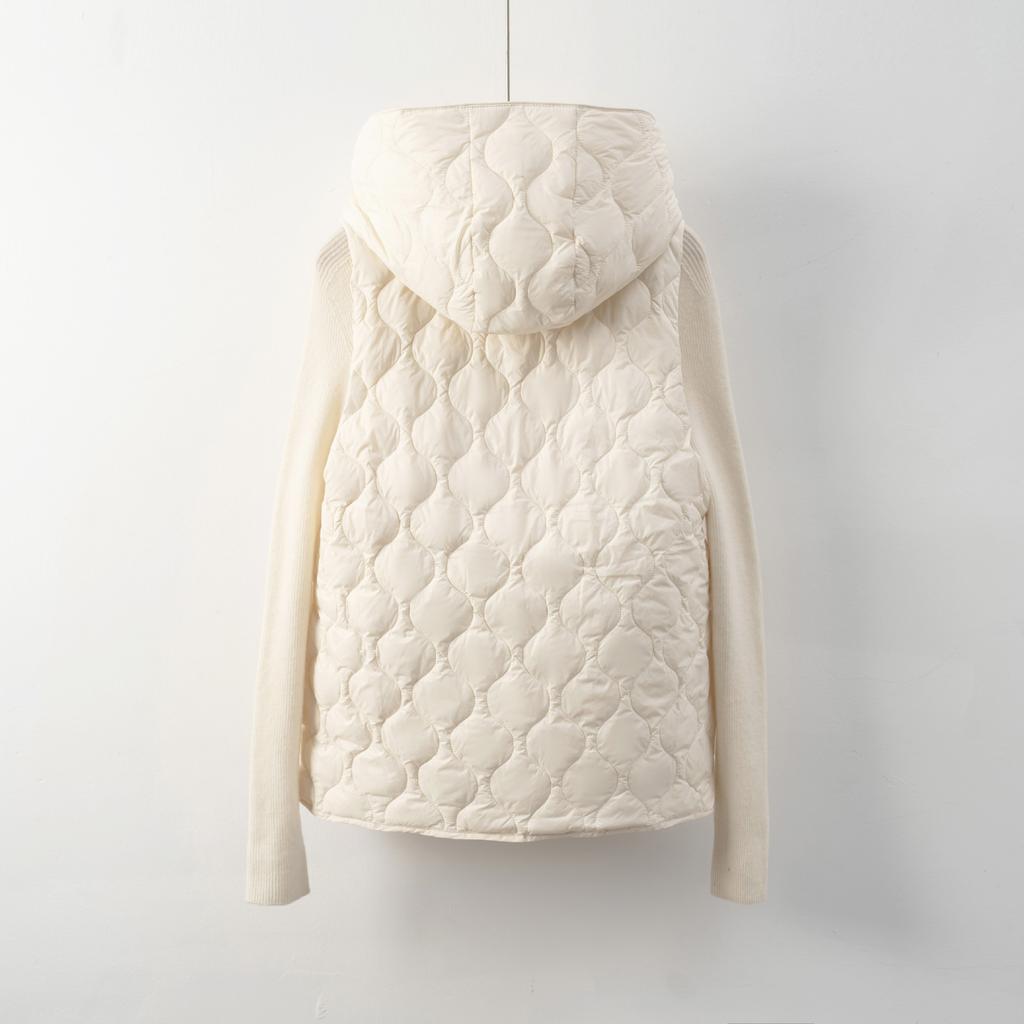 Neuer Nationalstandard 90 Fleece Light Weste Damen Minimalistischer Stil Neu Kapuzen Dünn Herbst und Winter Ärmellos Daunen-Innenfutter