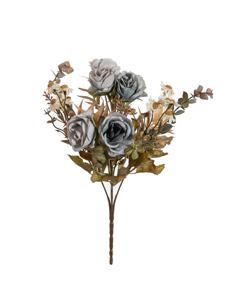 Silk Roses Artificial Flowers Wedding Home Room Dining Table Cala Wreath Beautiful Bridal Bouquets Table Centrepieces DIY Gifts