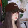 Adjustable Leopard Baseball Hat Cotton Y2k Peaked Cap Retro Embroidered Baseball Cap  Teenagers
