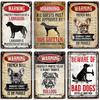 Beware Of Dog Warning Metal Sign German Shorthaired Pointer Aussie Dachshund Labrador Doxie Bulldog Dobermann Pyrenees Shiba Pug