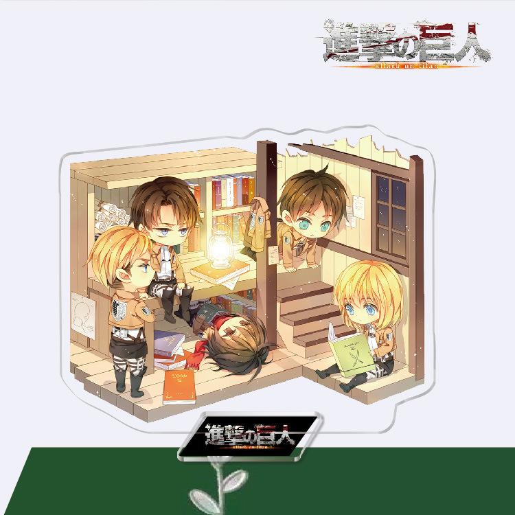 Spill Anime Attack Giant Allen Akryl Cosplay Karakter Stativ Malt Skrivebord Dekor Ornament Gave Modell