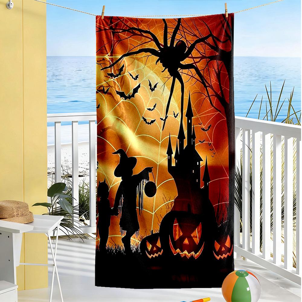 Halloween Beach Towel High Absorbency & Quick-Dry Comfortable Lightweight