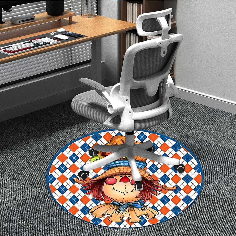 

1pc Scarecrow, Fall Decorations Chair Carpet for Office, Soft Comfortable Mat For Office, Living Room, Bedroom, Machine Washable Carpet yy251112063 80cm by 80cm