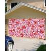 Flower Garage Door Decoration Flowers Wall Pink Rose Floral Spring Garage Door Banner Cover Pictures Newborn Wedding Bridal Shower Birthday Party