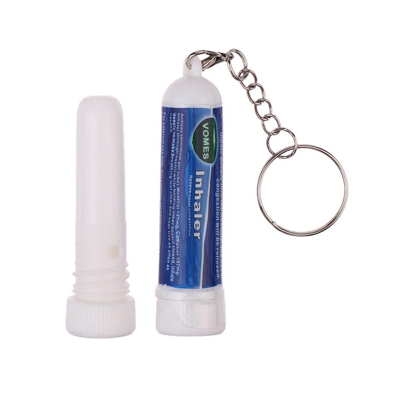 5Pcs Nasal Stick Keychain Boosts Focus Inhaler Tubes Cooling Essential Oil Nasal Inhaler Aromatherapy Energy Bar