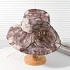 New sun hat children summer middle-aged and elderly elegant flower sunscreen hat mother bucket hat