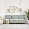 Vidaxl Sofa 3-Osobowa, Jasnoszary, 210 Cm, Obita Aksamitem
