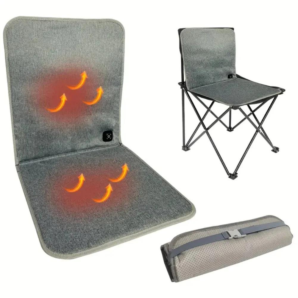 Car Seat Heater Pillow 12V USB with Separate Heating Zones for Back and Hips Adjustable Three Temperature Levels