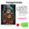 DIY Frameless Pearl Art Kit Festive Pumpkin Character Design 3D Bead Painting Canvas Relaxing Handmade Craft for Home Decor Wall Art