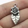 10pcs Tree Leaf Charms Pendant Antique Bronze Silver Color Pendants DIY Crafts Making Findings Handmade Tibetan Jewelry