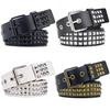 New Square Bead Rivet Belt for Women, Heavy Metal Belt for Men and Women, Y2K European and American Punk Rock Jeans Belt