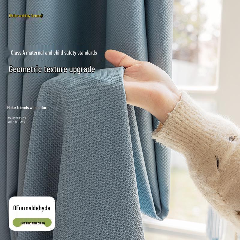 Dolly Blackout Jacquard Curtains: Double-Sided Cotton Linen, Thermal Insulation, Customizable for Living Room & Bedroom