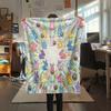 1 Stück Süße Cartoon-Print Flanelldecke, Hohe Qualität, Bequem für Alle Jahreszeiten, Heimdekoration, Wärme und Komfort, Perfekt für Weihnachtsgeschenke W47