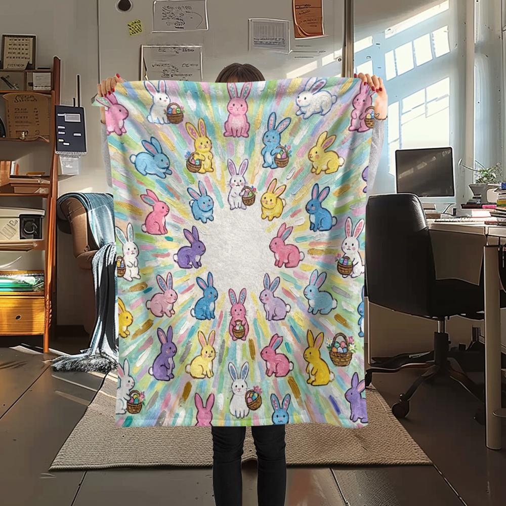 1 Stück Süße Cartoon-Print Flanelldecke, Hohe Qualität, Bequem für Alle Jahreszeiten, Heimdekoration, Wärme und Komfort, Perfekt für Weihnachtsgeschenke W47