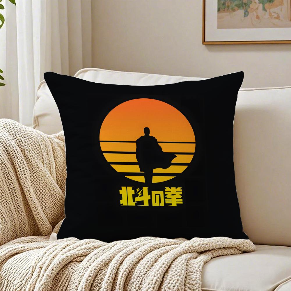 Classic Action Anime HHokuto no Ken Cushion Cover Pillowcase Antidustmite living Room Sofa Decor Cushion Room