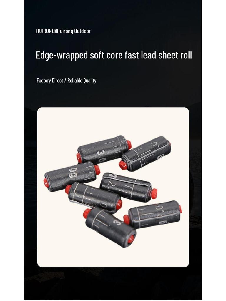 Black Edge Soft Core Lead Sheet Roll for Fishing Tackle