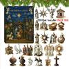 Nativity Advent Calendars 2025,24 Days Christian Christmas Countdown Calendar, 2D Flat Acrylic Birth Of Jesus Pendant For Christmas Tree
