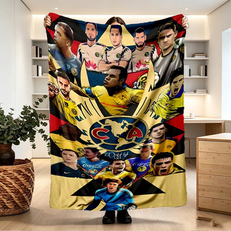 Club America Print Blanket - Soft & Comfortable, for Bedroom, Travel, Sofa, Home Decoration - Birthday Christmas Gift for Friend