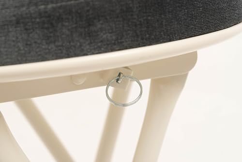 Azumaya-kk Folding High Stool PC-34DGY W30 X D31.5 X H60 (Folded: W30 X D9 X H80)