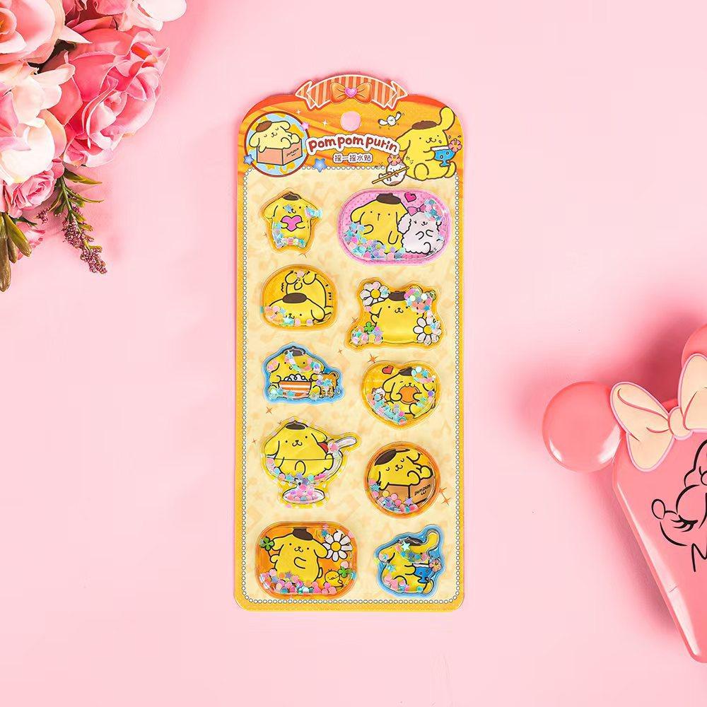 Anime Hello Kitty Hangyodon Cinnamoroll 3D Transparent Jelly Sticker Crystal Cute Decorative Stickers Phone Casesdiy Toys