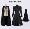 Wicked Elphaba Cosplay Dress, Black Long Sleeve Stage Performance Costume for Women