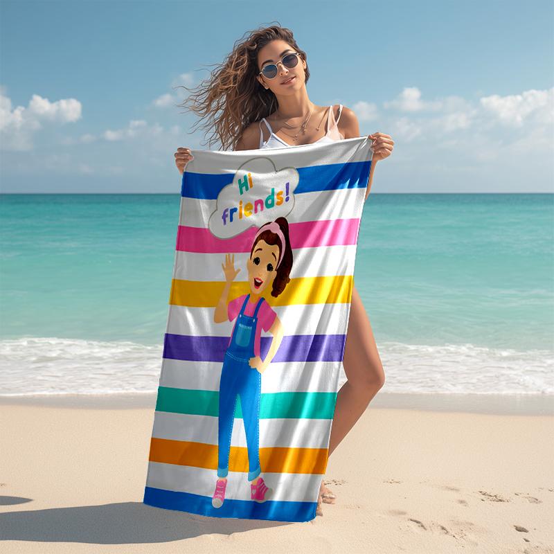1pc Ms Rachel4 Beach Towel, Comfortable and Thick, and Swimming/Bath/Picnic/Camping Towel, Suitable for Seaside Beaches