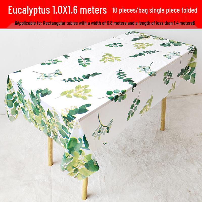 Waterproof Floral Print Tablecloth - Fresh, Rectangular Disposable Cover for Kindergarten Parties