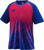 Butterfly Table Tennis Short Sleeve Size 46430 T-Shirt, Xterra, Unisex, Navy/Rose (412), M,