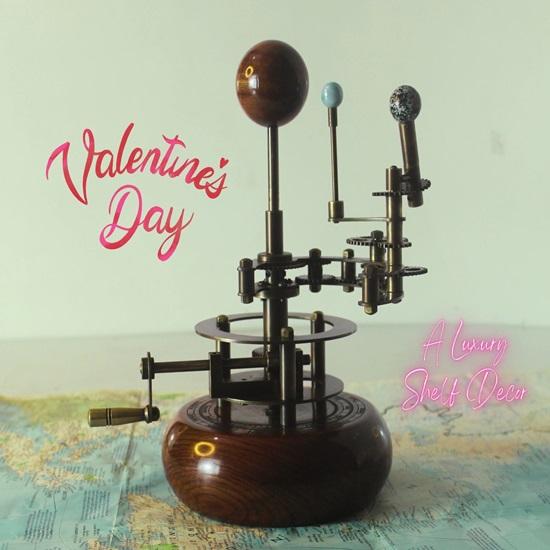 25.4 Cm Orrery Solar System Model A Perfect Valentine Gift and a Luxury Home Decor Made With Hardwood and Brass