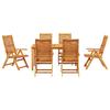 Garden Dining Set 7 pcs Brown Solid Acacia Wood
