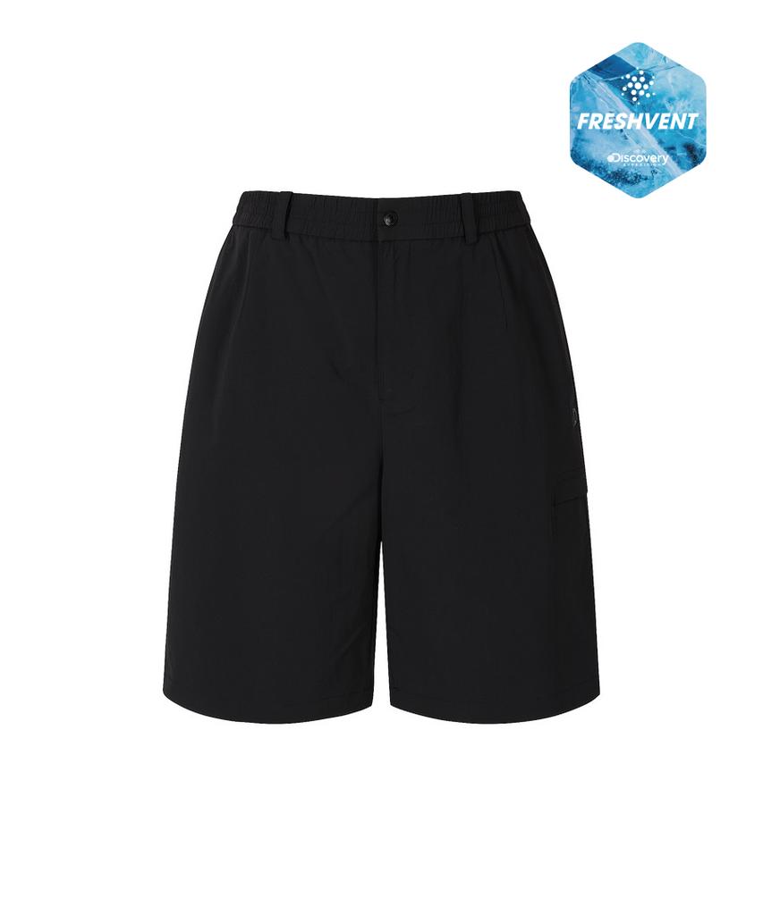 DISCOVERY EXPEDITION Men'S Freshvent Hidden Pocket Bermuda Shorts (Black)