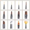 Nail Art Brush Soft Bristles Grip Comfortable Long Handle Reusable Draw Lines Plastic DIY UV Gel