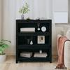VidaXL Bookcase Black 80x35x97 Cm Solid Pine Wood 821683
