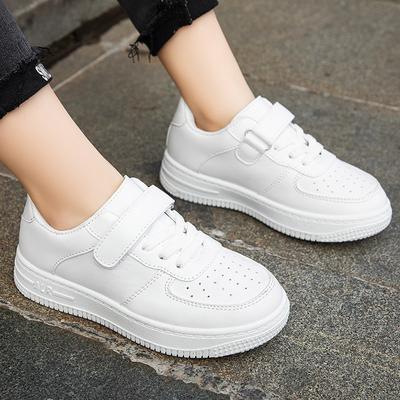 Chaussures Blanches pour Enfants, Chaussures de Sport pour Garçons, Chaussures de Planche à Semelles Souples pour Filles, Chaussures Décontractées pour Élèves d'École Primaire