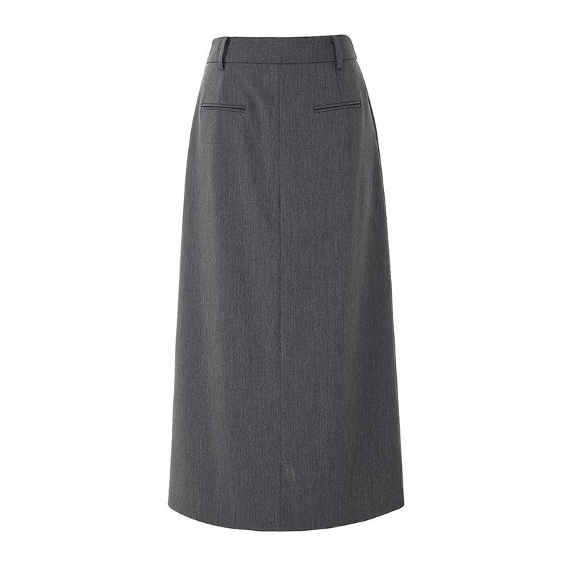 Morning Commuter Series Urban Elegant Straight Tube Half length Skirt for Women, Elastic Waist Skirt