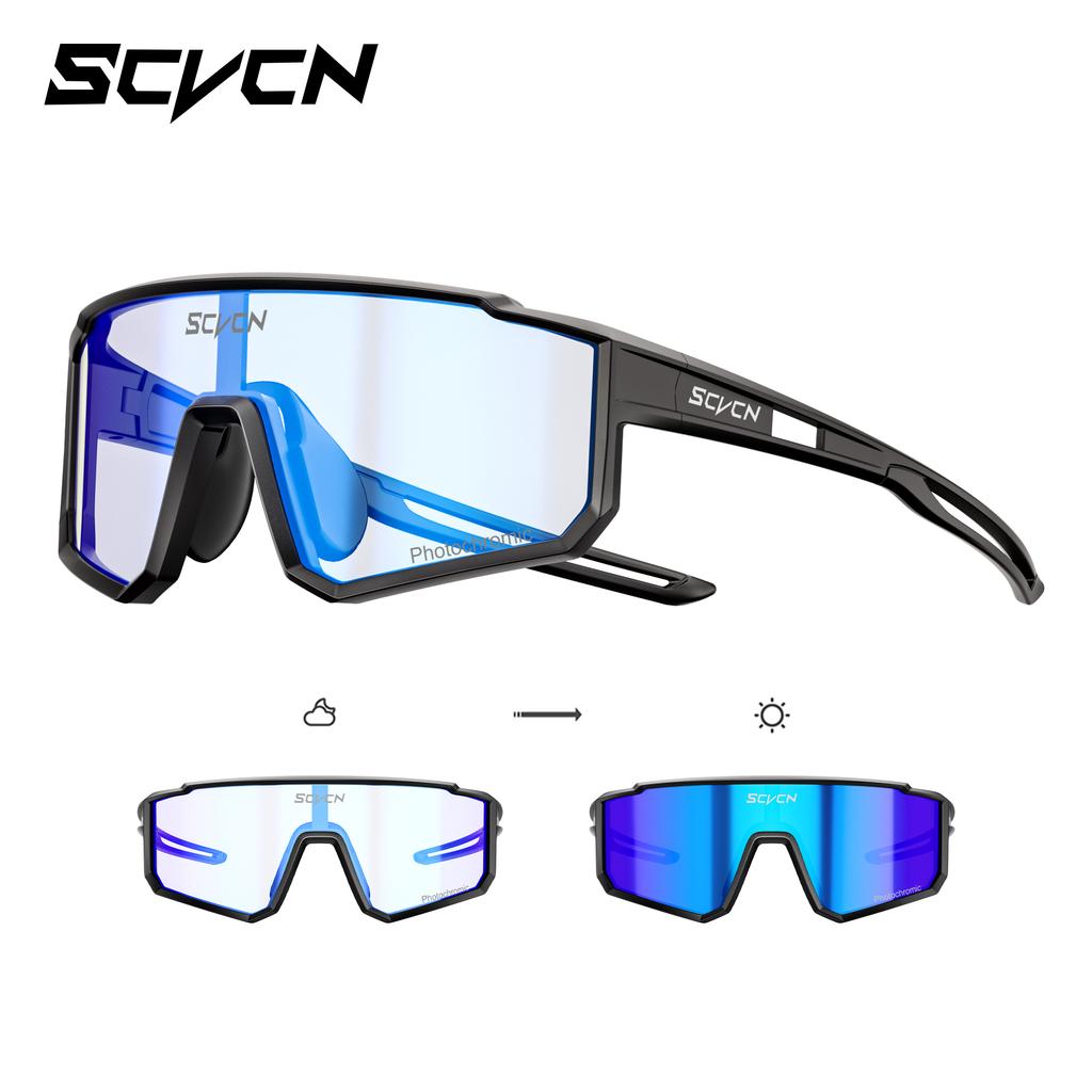 SCVCN 5-16 Years Children Photochromic Cycling Glasses Outdoor Sports Sunglasses Kids MTB Bikes Eyewear Boys Girls UV400 Goggles