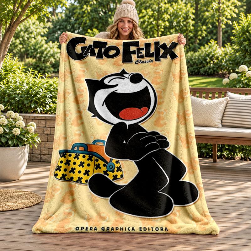 Felix the Cat deka Flísová deka Měkká útulná plyšová přehoz na pohovku postel Lehká domácí dekorace Dárky na Vánoce různé svátky