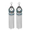 Ethnic Bohemian Long Earrings for Women Vintage Statement Chain Tassel Earrings Bead Handmade Drop Dangle Earring Enamel Jewelry