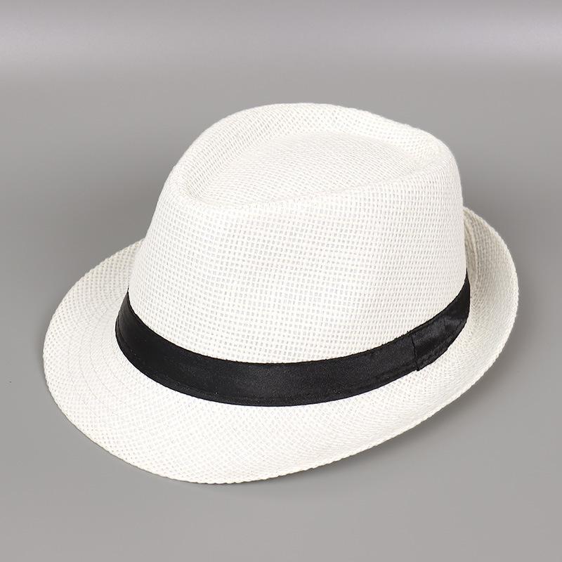 Unisex British Retro Fedora Short-Brim Round Crown Hat with Sun Protection