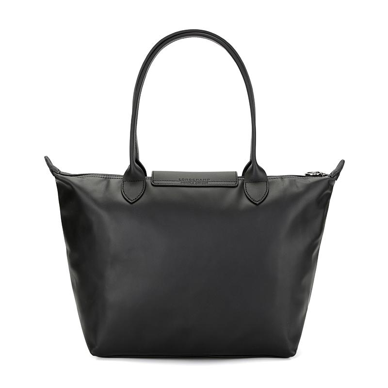 Longchamp Le Pliage Xtra Schnapp- und Reißverschluss Leder Schulter-Tragetasche Damen Handtaschen Schwarz 2605987001