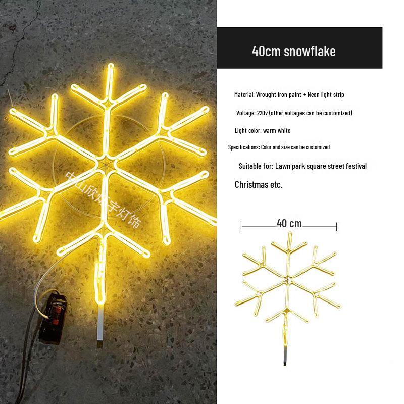 Custom LED Reindeer & Snowflake Christmas Outdoor Decoration Light for Shopping Mall Square Custom